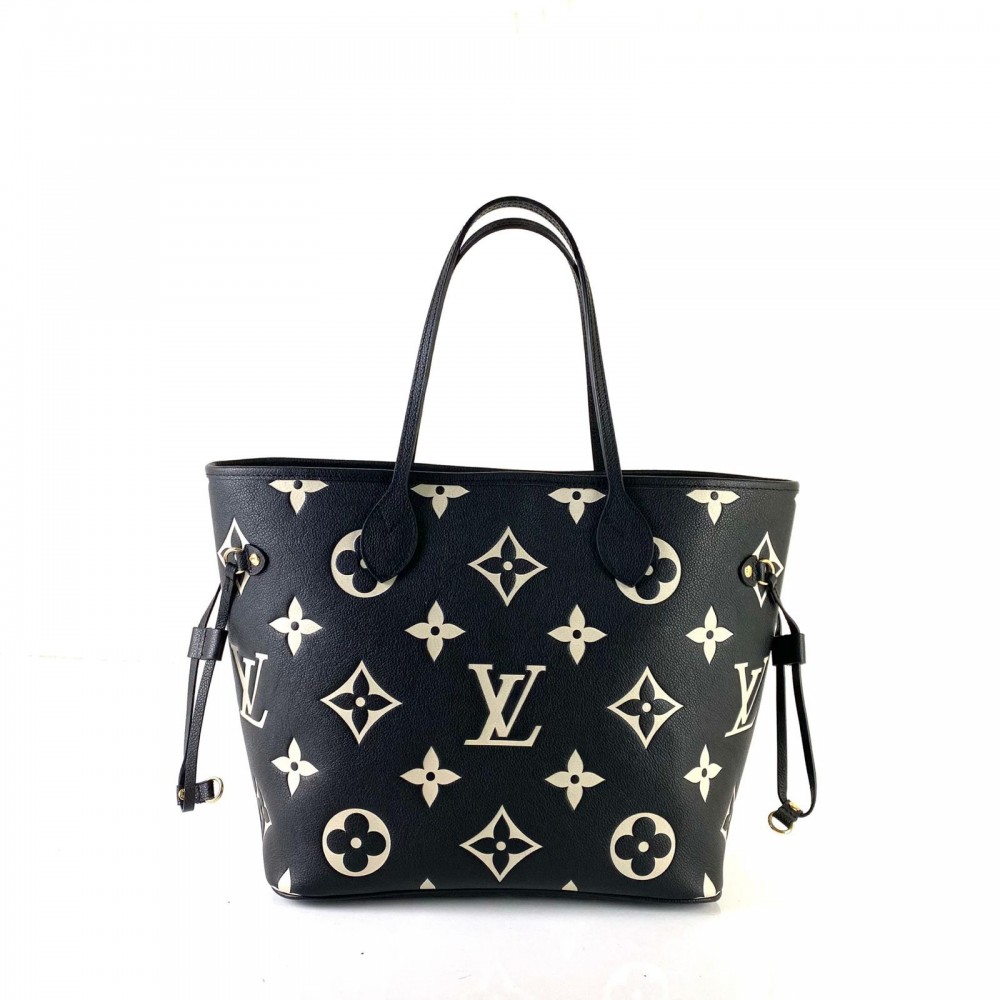Louis Vuitton LV Neverfull MM new Black Leather ref.429402 - Joli
